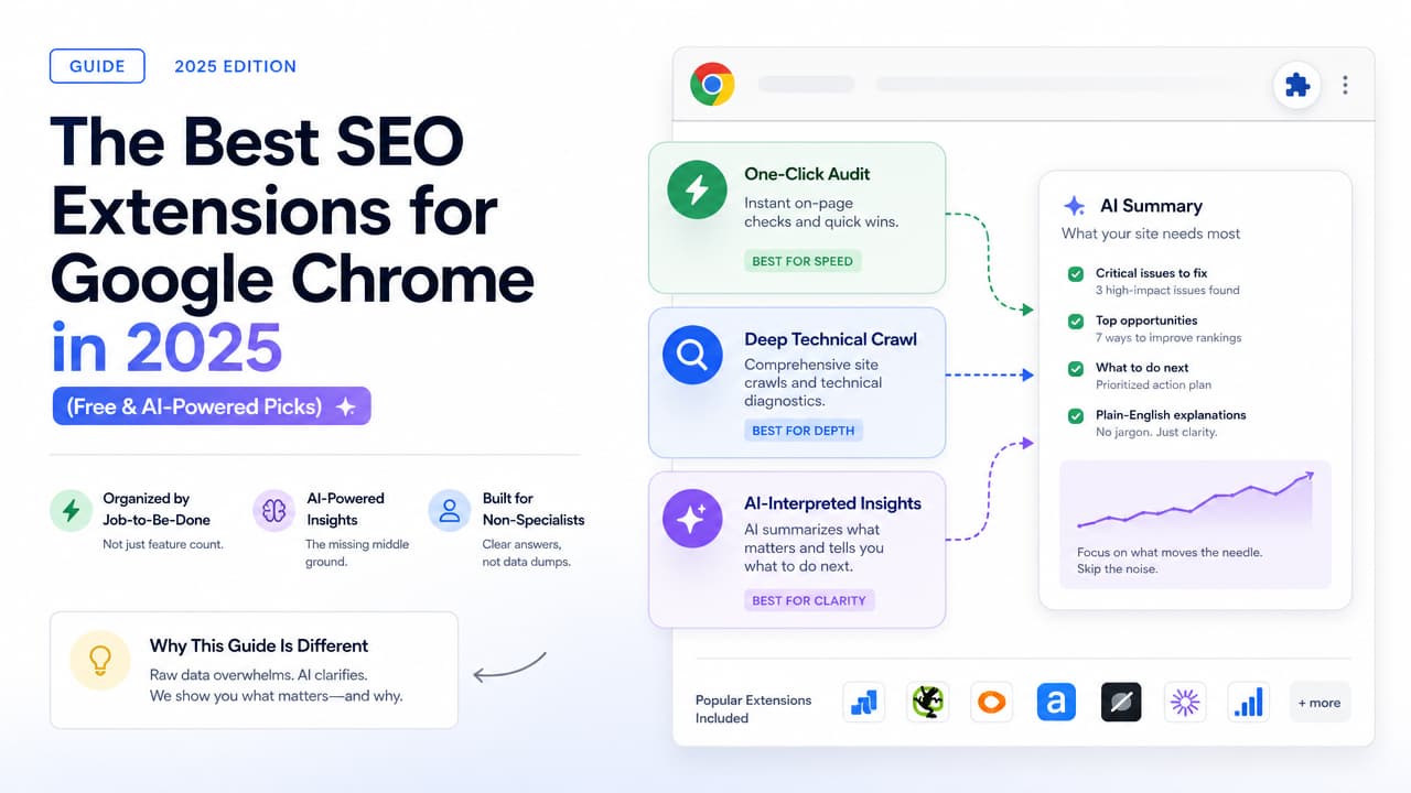 Best SEO Extensions for Google Chrome in 2025 (Free & AI Picks)