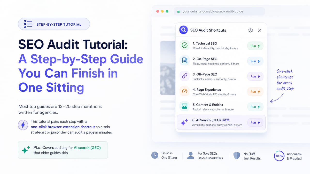 SEO Audit Tutorial: A Step-by-Step Guide in One Sitting