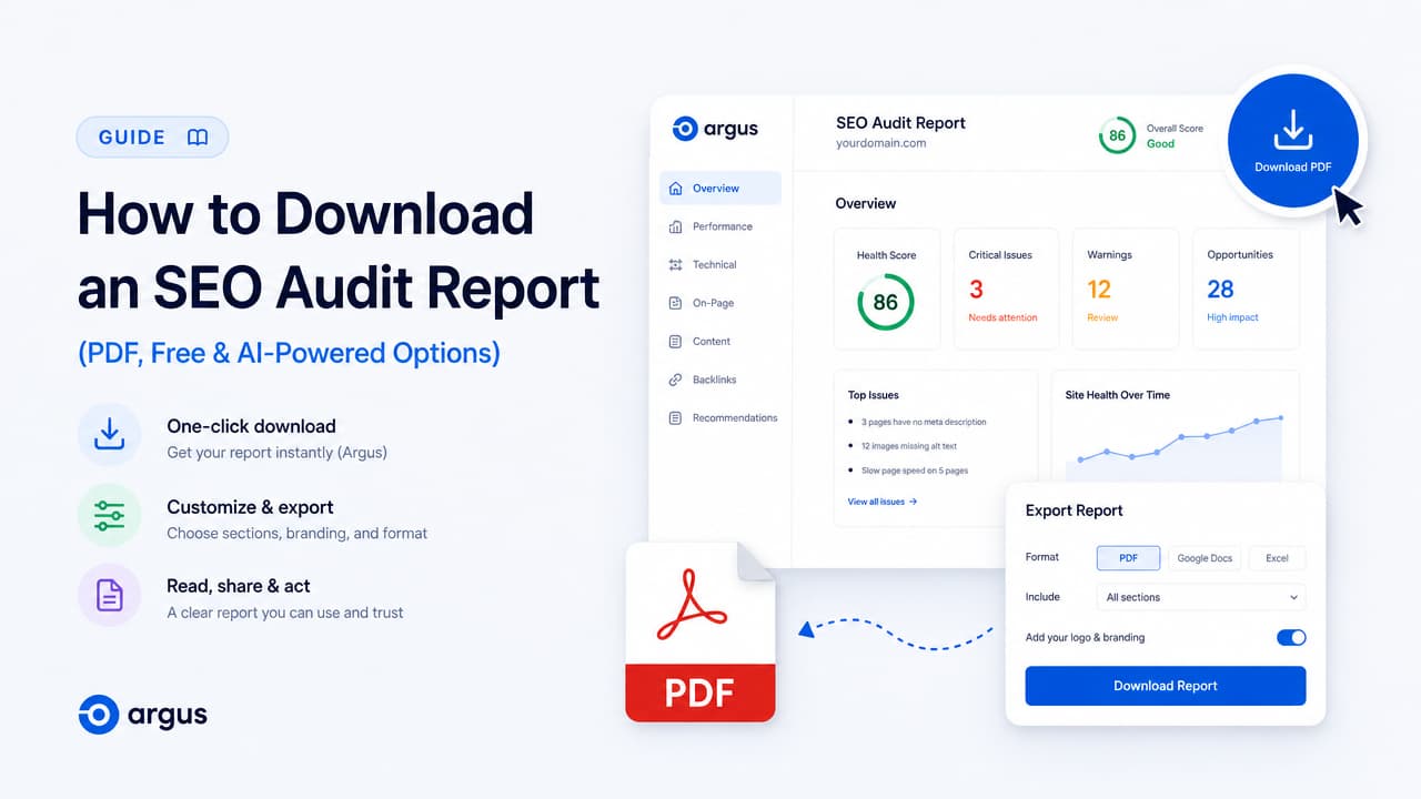 How to Download an SEO Audit Report (PDF & Free Options)